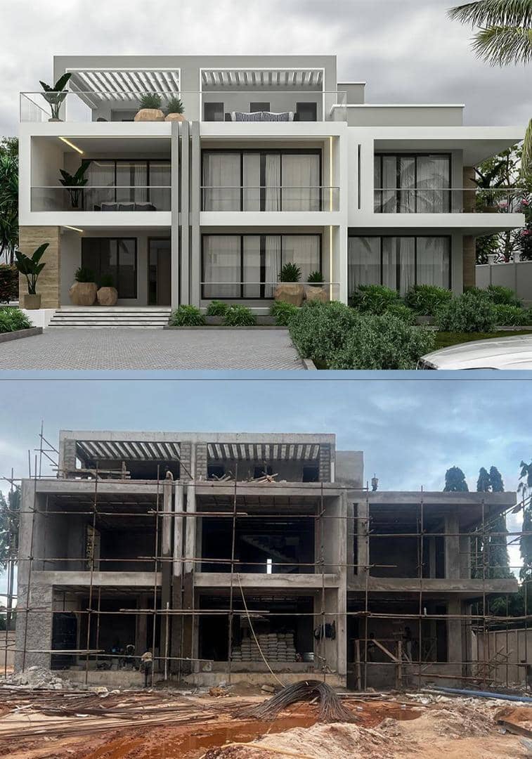 ArcGRAB construction progress and finished design comparison